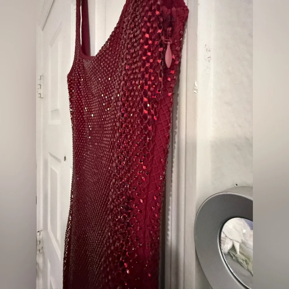 Stunning Red Sequin Maxi Dress - Picture 5 of 15